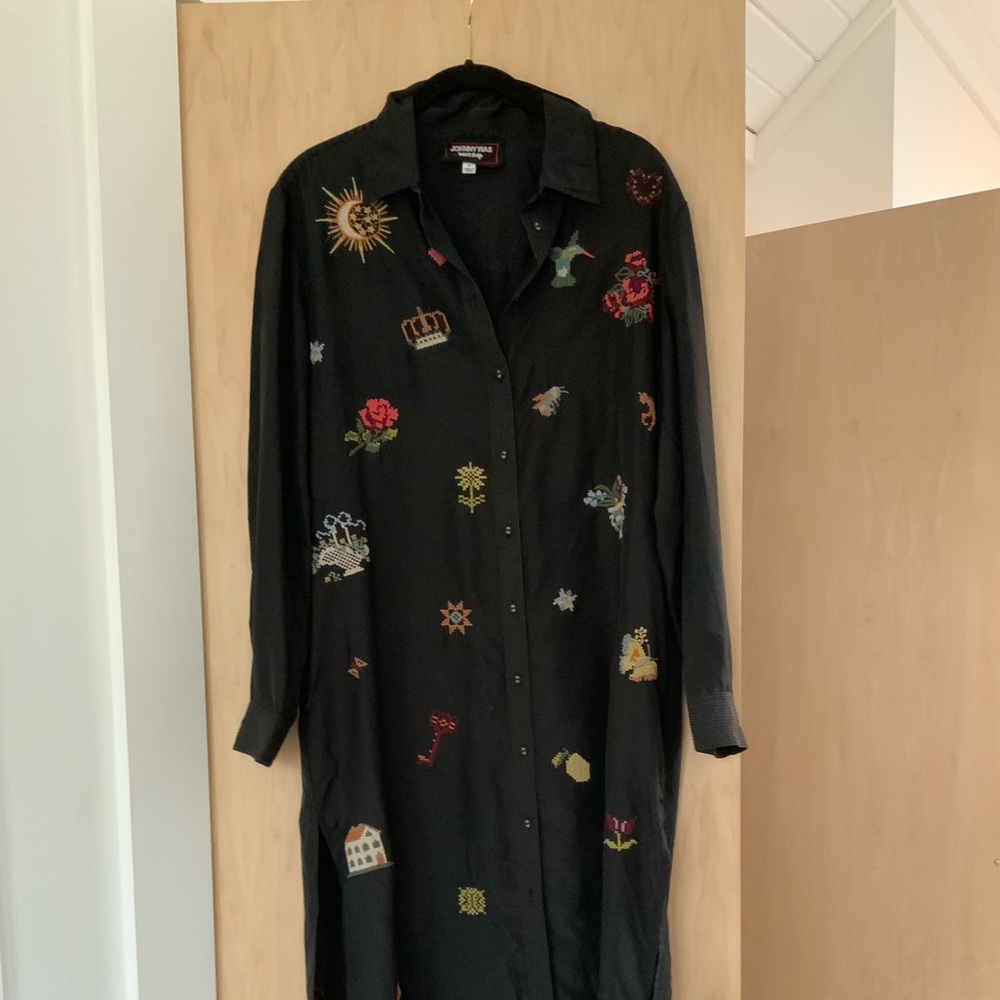 Johnny Was workshop embroidered dress